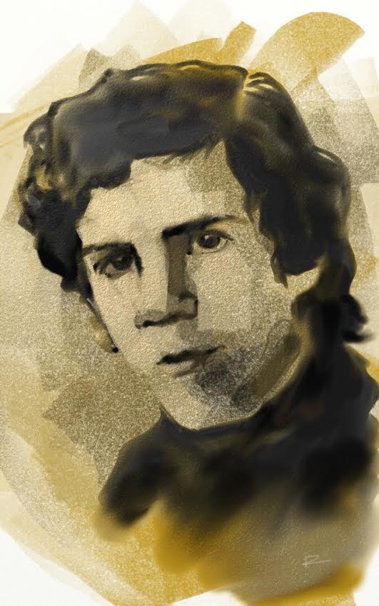 Retrato de Ricardo García Pellejero en la exposición de Estella.