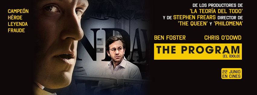 Cartelera de The Program. / Vértigo Films.