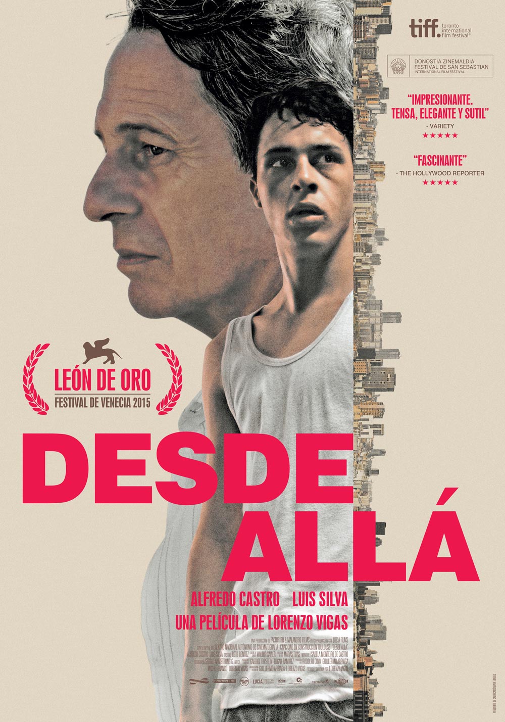 Cartelera de la película 'Desde Allá', ganadora en 2015 del León de Oro en Venecia. / caramelfilms.es