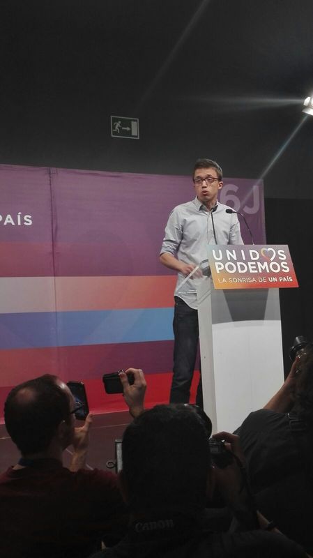 Íñigo Errejón, valorando los resultados. / Efe