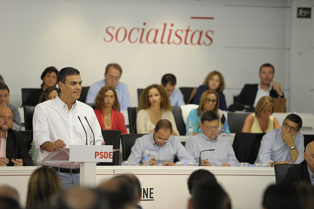 Pedro Sánchez, en el Comité Federal de su partido el pasado 5 de septiembre. / PSOE (flickr)