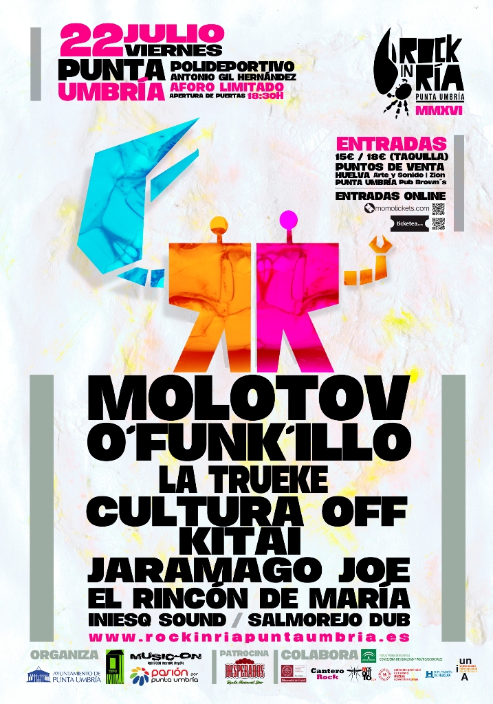 Cartel del Festival Rock in Ría 2016.