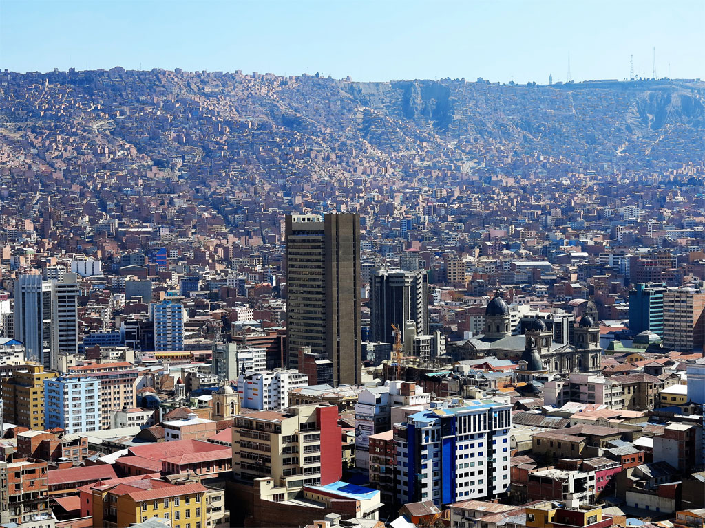 La Paz, la ciudad dentro de un embudo. / J.M.