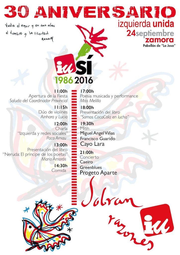 Cartel-30-Aniversario-IU-Cayo-Lara