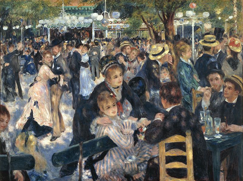 Bal du moulin de la Galette (1876), de Pierre Auguste Renoir/ Wikipedia