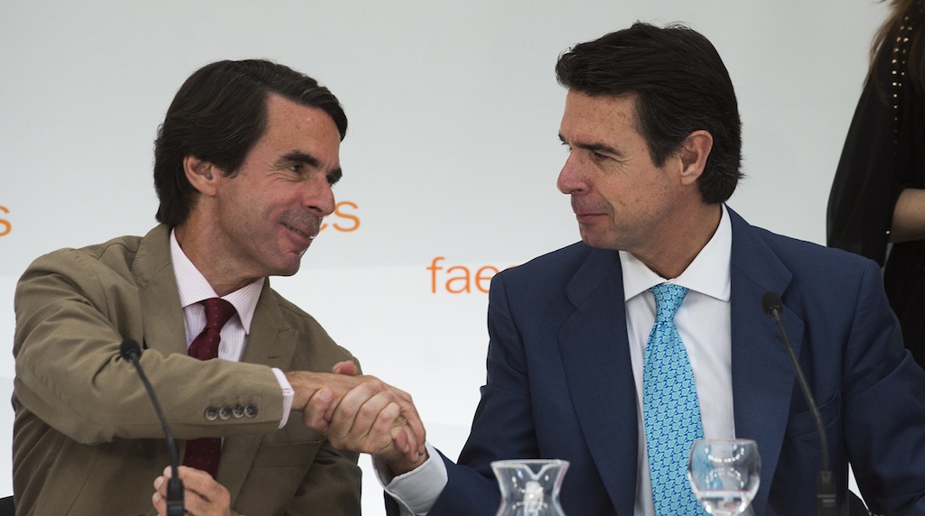José María Aznar y José Manuel Soria, en el Campus FAES 2013.