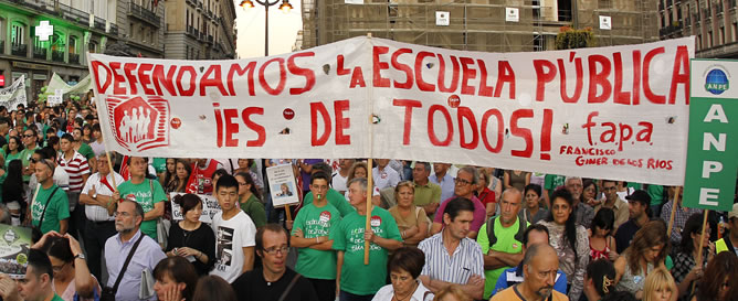 Imagen de archivo de una manifestación de la Marea Verde. / Efe