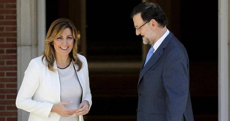 Susana Díaz, durante un encuentro con Mariano Rajoy en Moncloa. / Efe