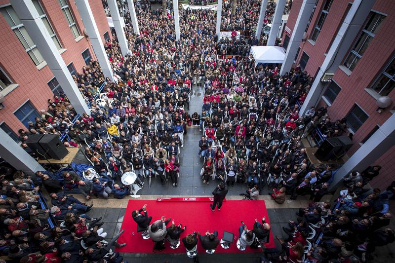Imagen del Auditorio de Xirivella (Valencia) durante el acto de Pedro Sánchez