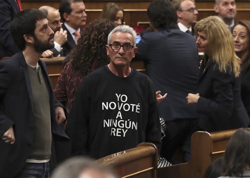 Diego Canamero. rechazo al rey.