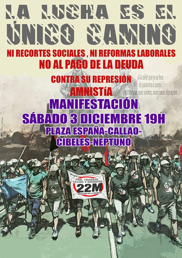 Cartel de la manifestación de Madrid.