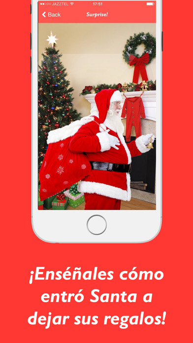 La app 'Tell me Santa Claus'.