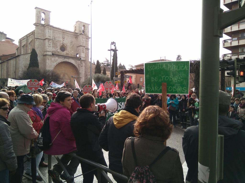 manifestación en solidaridad con 'los Cinco del Buero' celebrada en Guadalajara.