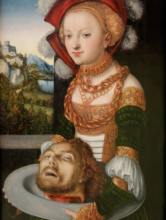 Salomé con la cabeza de San Juan Bautista, de Lucas Cranach 'el Viejo'.