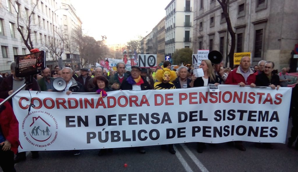 Imagen de los pensionistas en las Marchas de la Dignidad del pasado mes de febrero.