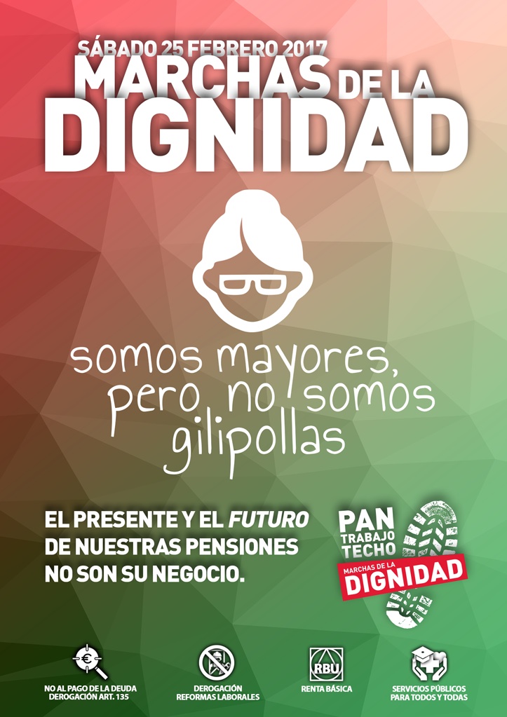 Uno de los carteles de la convocatoria. / Marchas de la Dignidad (Facebook)