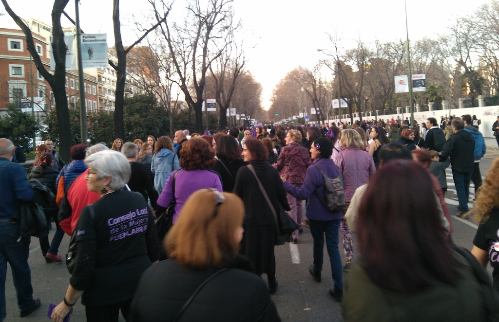 Paseo del Prado. Día Internacional de la Mujer