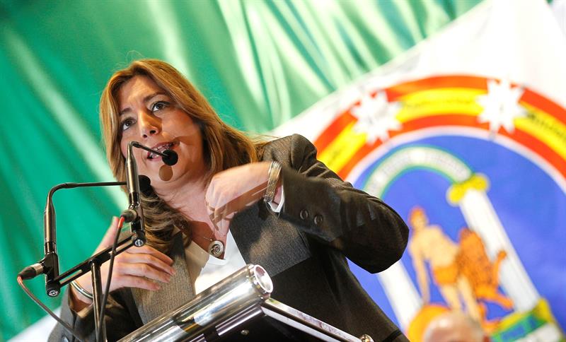Susana Díaz durante la celebración del Día de Andalucía en Valencia.