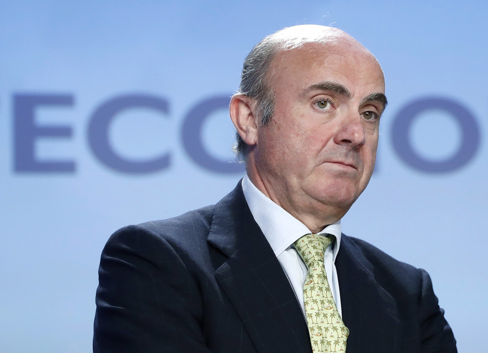 El ministro de Economía, Industria y Competitividad, Luis de Guindos, el pasado día 25, en la inauguración de la XXXIII Reunión del Círculo de Economía de Sitges.