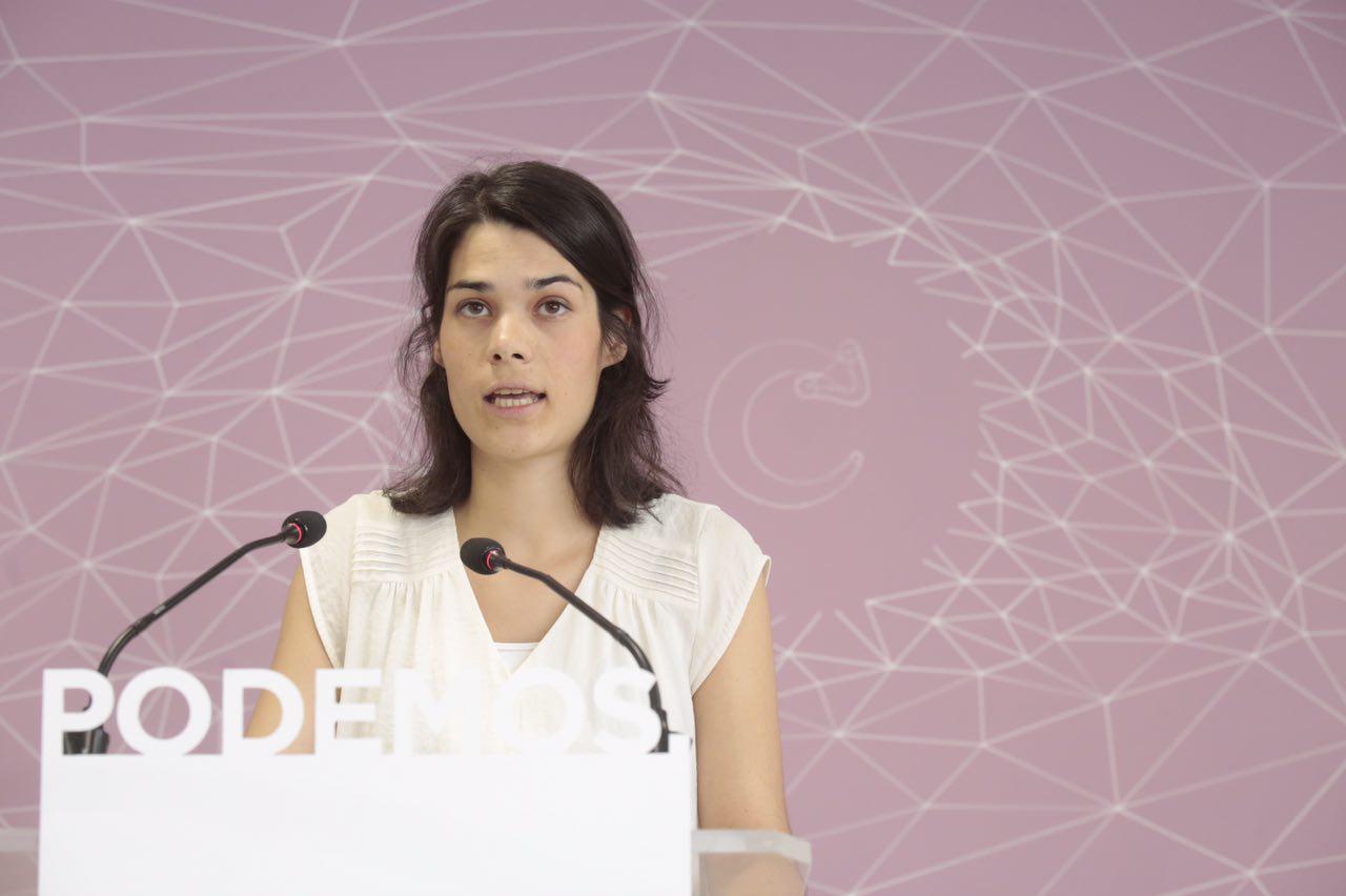 La portavoz del Consejo Ciudadano Autonómico, Isa Serra, al anunciar los resultados de la consulta sobre la moción de censura contra Cristina Cifuentes.