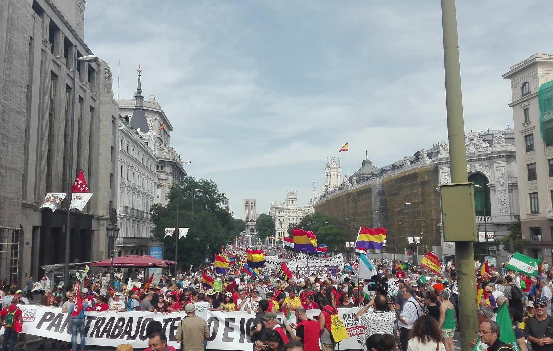 Las Marchas de la Dignidad a su llegada a Madrid el 27M de 2017.