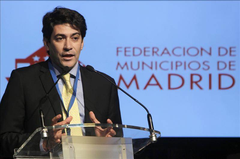 El alcalde de Alcorcón, David Pérez, en un encuentro de la Federación de Municipios de Madrid, de la que actualmente es vocal.