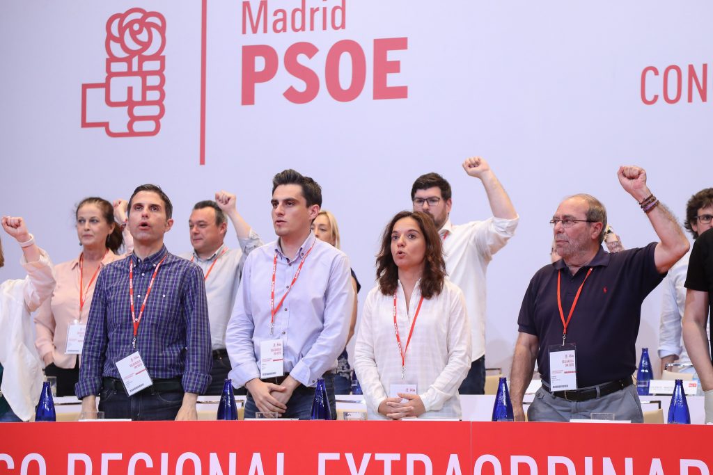 Sara Hernández en el Congreso del PSOE de Madrid.