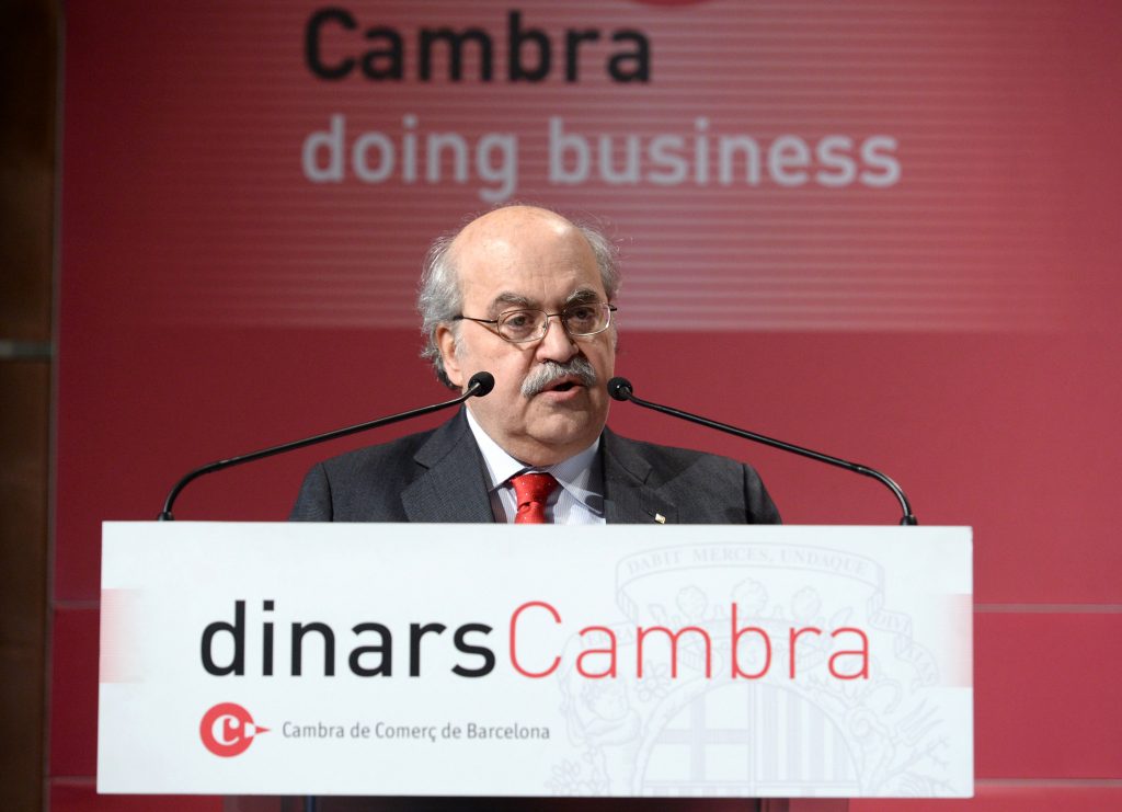 Andreu Mas-Colell, en febrero de 2014, mientras era aún consejero de Economía en el Gobierno de Artur Mas