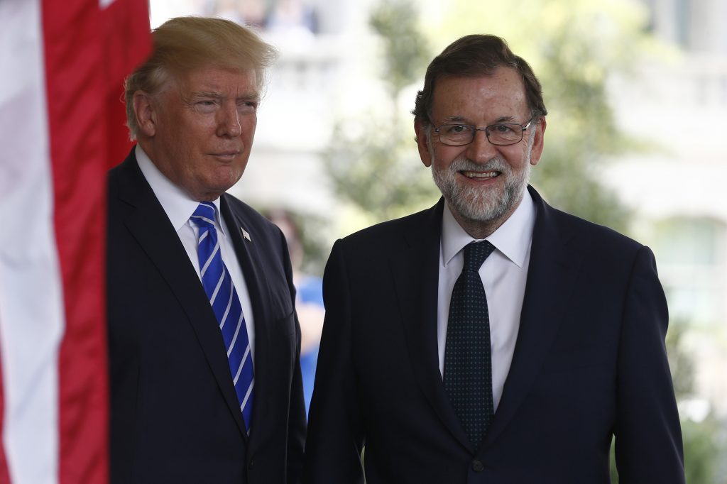 donald trump y mariano rajoy en la casa blanca