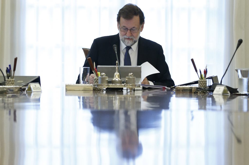 Rajoy preside el Consejo de Ministros. 