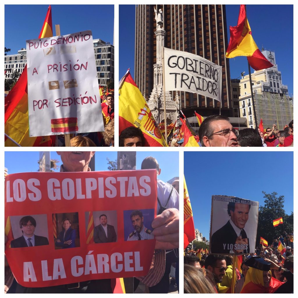 Manifestación por la unidad de España en Colón.