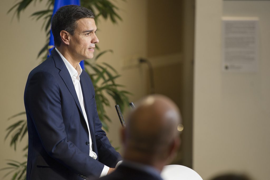 El líder del PSOE, Pedro Sánchez,