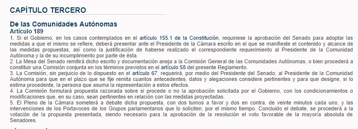 Reglamento del Senado.