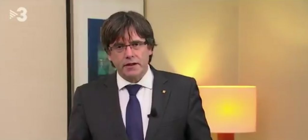 El president cesado de la Generalitat, Carles Puigdemont, 