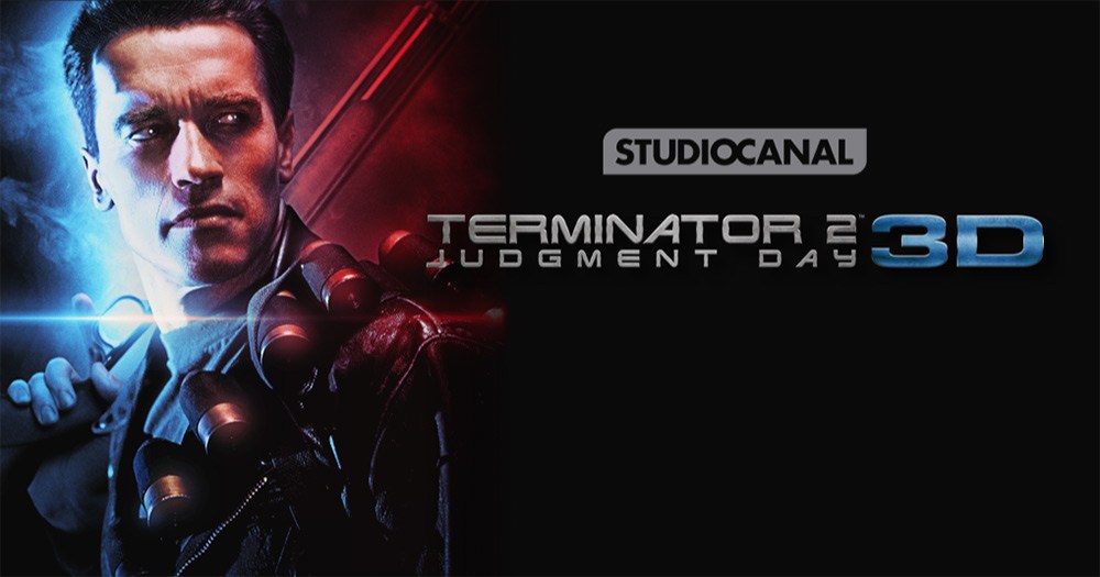 Cartel anunciador de la nueva versión en 3D de Terminator 2.
