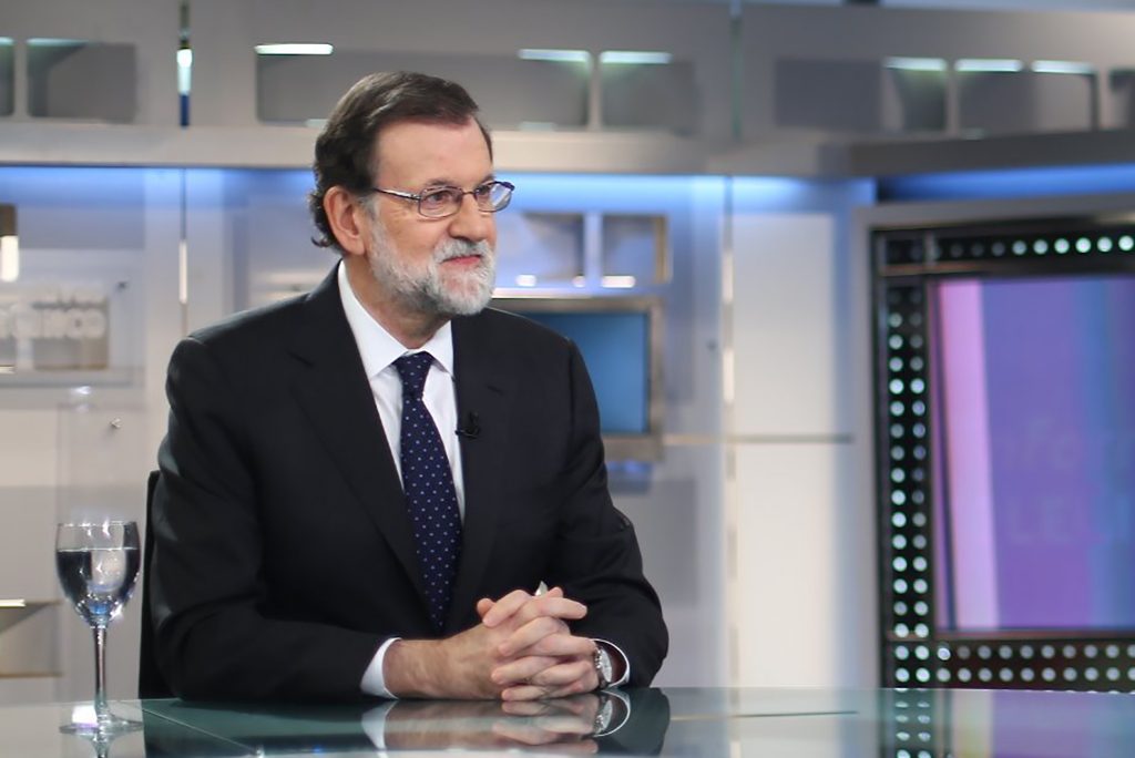 Mariano Rajoy duante una entrevista con Telecinco