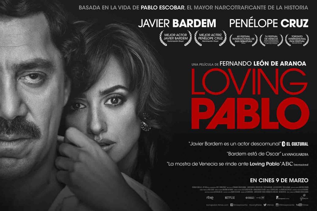 Cartel de 'Loving Pablo', con Javier Bardem y Penélope Cruz