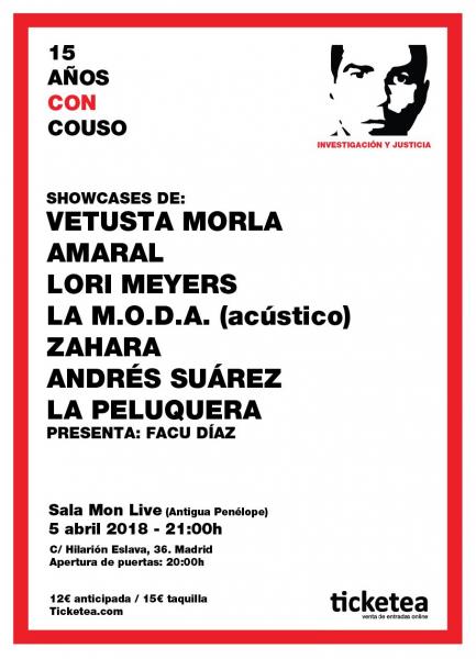 Cartel del concierto homenaje a José Couso.