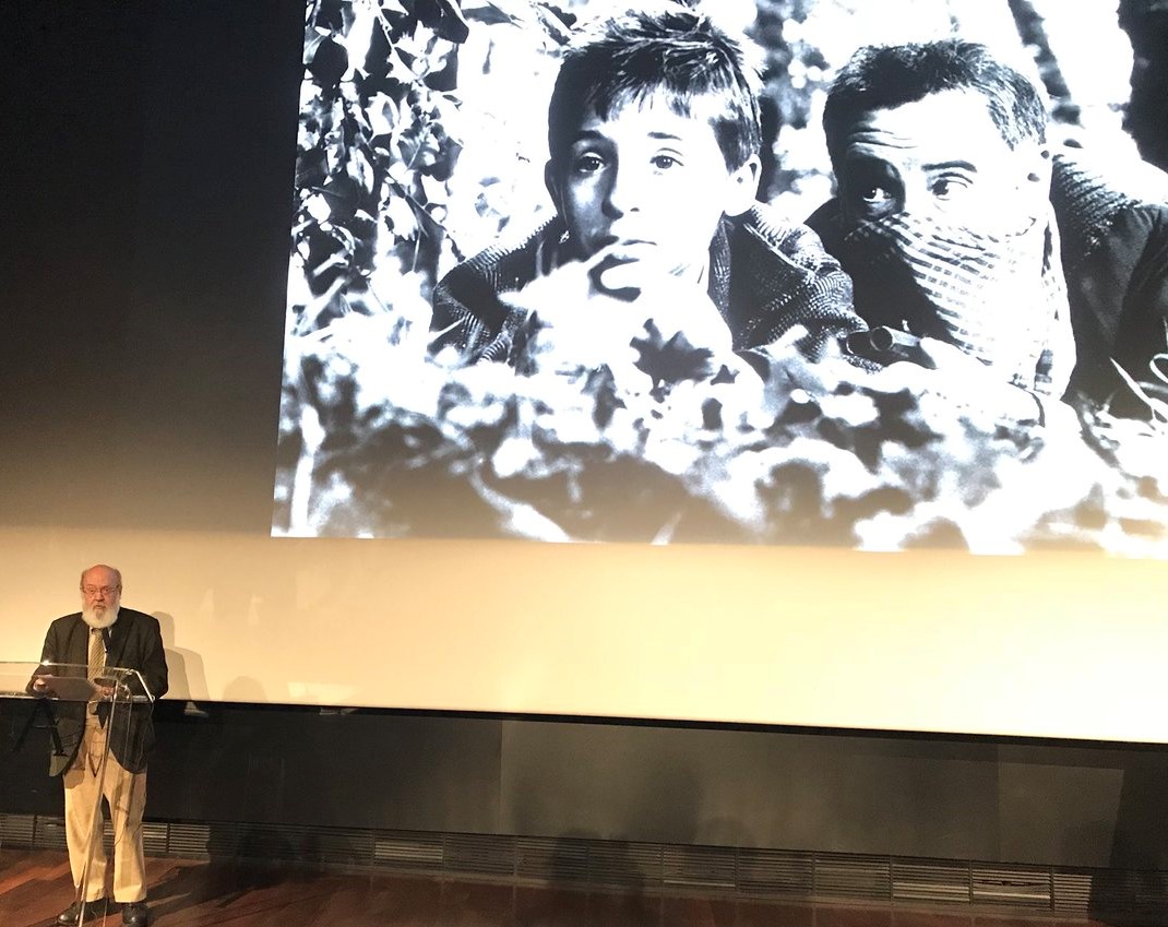 El director José Luis Cuerda en el homenaje que el cine le ha rendido a Rafael Azcona.