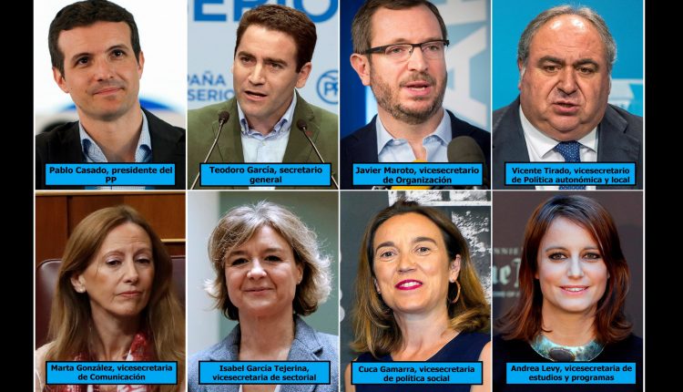 Algunos de los dirigentes de la nueva cúpula del PP.