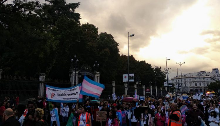 Manifestación por el Día por la Despatologización Trans en Madrid. / Fabiola Barranco.