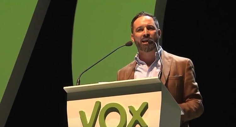 El líder de Vox, Santiago Abascal,.