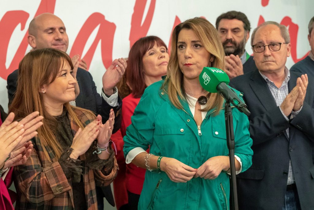 SUSANA DÍAZ COMPARECE EN SEVILLA TRAS RESULTADOS ELECCIONES