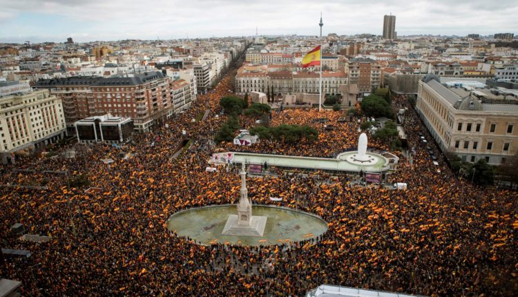 Concentración en la plaza de Colón de Madrid