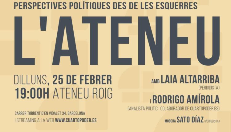 Invitación a la charla de L'Ateneu.