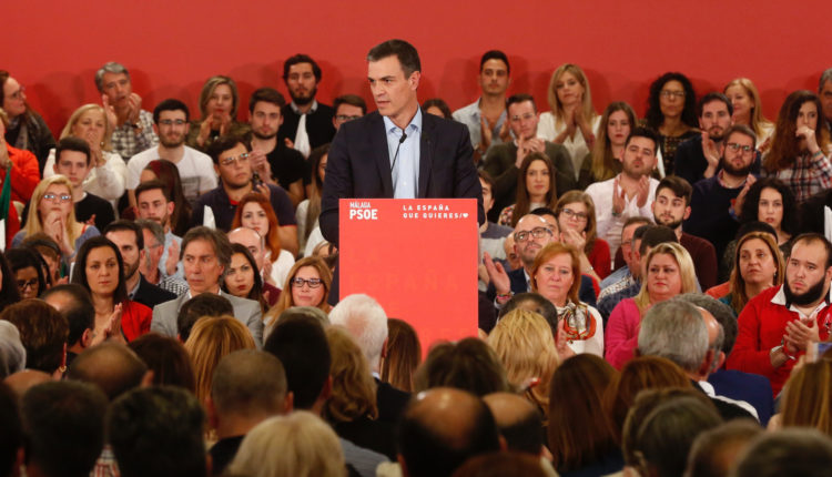 Pedro Sánchez en un acto en Málaga