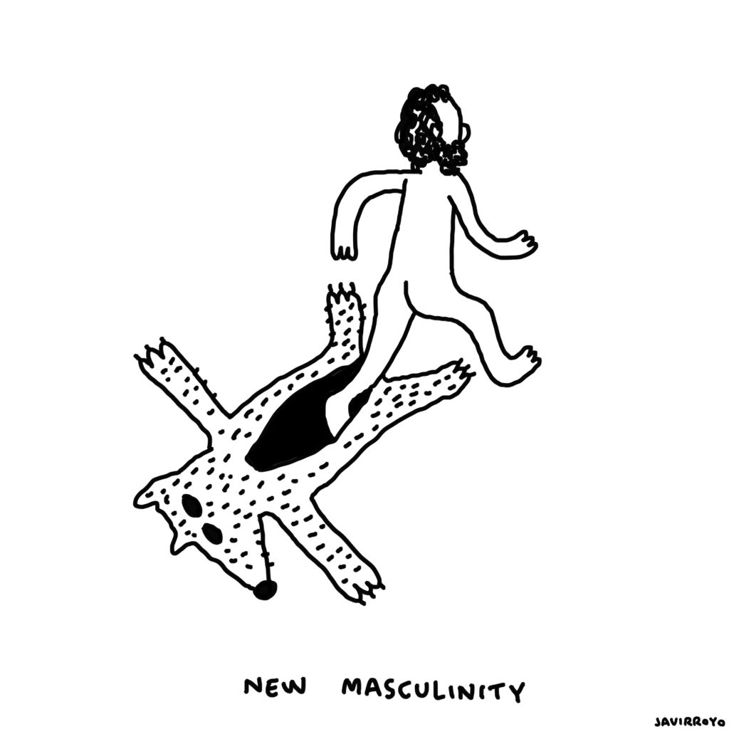 viñeta de javirroyo sobre las nuevas masculinidades cuando se celebra el 8m