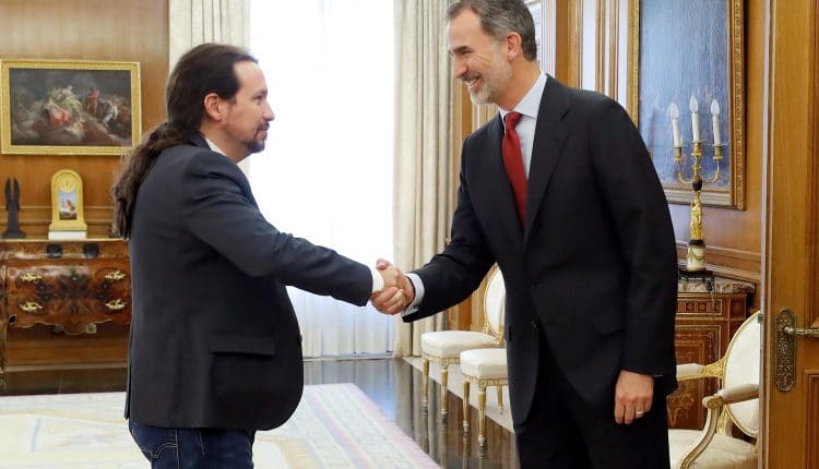 El rey recibe al líder de Podemos, Pablo Iglesias