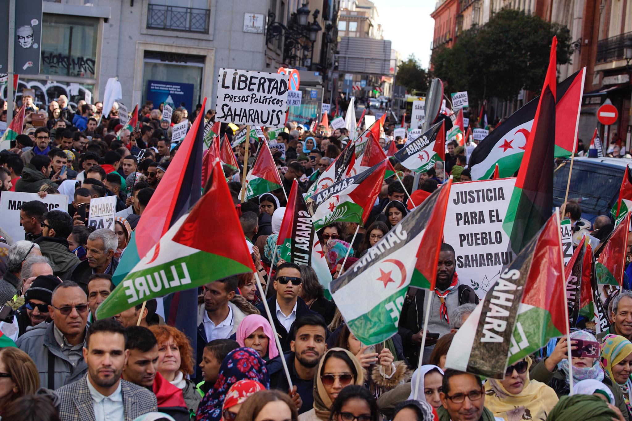 El movimiento de apoyo al Sahara se manifiesta en Madrid para pedir el fin  de la ocupación