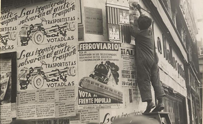 Carteles del Frente Popular de las elecciones de febrero de 1936